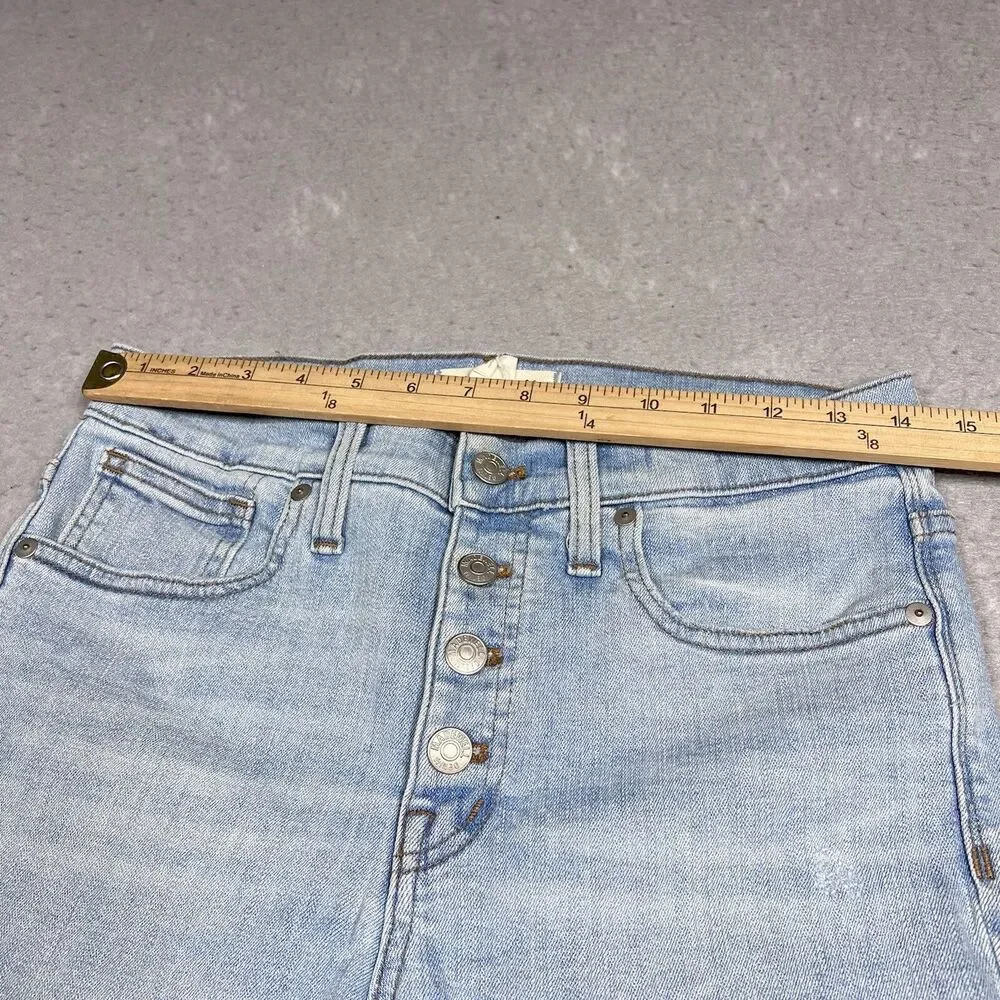 Madewell Jeans Women Sz 28 Blue High Rise Skinny Button Fly Denim Jeans